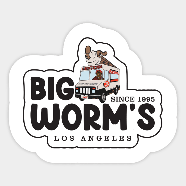 Big Worm's Ice Cream Sticker by aidreamscapes